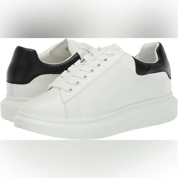 【Steve Madden】エルシン ホワイトレザー ELSIN White Leather Women's Low-Top Lace-Up Sneaker – Steve